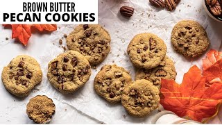 Brown Butter Pecan Cookies  Buttery Cookies with Pecan Nuts [upl. by Thisbee504]