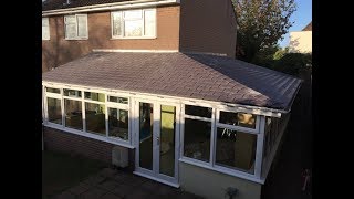 Replacing conservatory roof with solid roof [upl. by Ynohtnacram598]