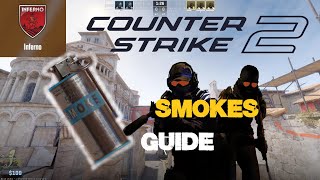 CS2 Inferno Smokes Guide  Best Smoke Strategies  4K 60Fps [upl. by Elac509]