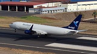 B7378F2 AirExplore🐦BLUEBIRD🐦 landing at Madeira Airport aviation landing boeing airport [upl. by Hanna30]