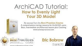 ArchiCAD Tutorial  How to Evenly Light Your 3D Model [upl. by Desiri318]