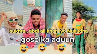 sukhra  abdi ali khan iyo Nukudha muqalo qosol miran ah 🤣somalitiktok foryourpage qosolkaadunka [upl. by Fulvi501]