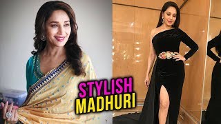 Madhuri Dixits Rare amp Stylish Photos  Marathi Movie Bucket List 2018 [upl. by Shiverick]