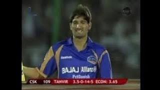 Sohail Tanveer Bowling First IPL Brilliant Bowling Sohail [upl. by Matthia]