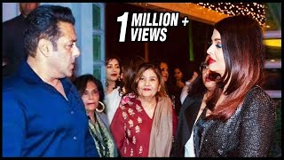 Salman Khan Aishwarya Rai IGNORE Each Other At Subhash Ghai Birthday Party 2019 [upl. by Ariamo761]