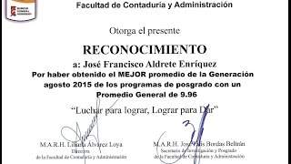 Discurso de Graduación Maestría y Doctorado FCA de la UACH 2015 Francisco Alderete [upl. by Guthry]