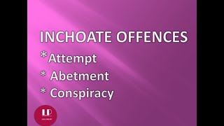 IPC  INCHOATE OFFENCE  ATTEMPT [upl. by Leiuqese898]