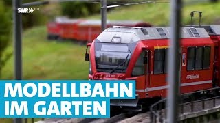 Modelleisenbahn nach besonderem Vorbild Die Rhätische Bahn im eigenen Garten [upl. by Kemppe]