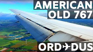 AMERICAN AIRLINES OLD 767 LANDING IN DUSSELDORF Chicago ORD ✈ Dusseldorf DUS [upl. by Georgena]