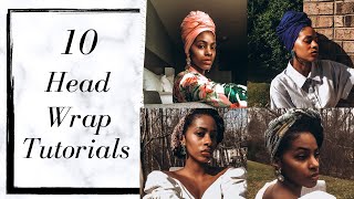 10 headwrap tutorials for natural hair  Klassically kept [upl. by Irroc913]