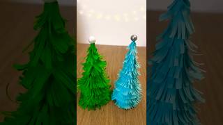 How to make Paper Christmas Tree 🎄  Paper Tree  Christmas Decorations shorts [upl. by Mahoney724]