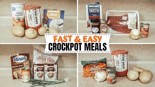 MINIMAL INGREDIENT CROCKPOT MEALS 5 INGREDIENTS OR LESS [upl. by Berny132]