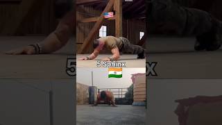 India vs America 💯 jainfitness fitness shorts pushups [upl. by Mcspadden]