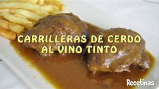 Receta de Carrilleras de cerdo al vino tinto [upl. by Corry]