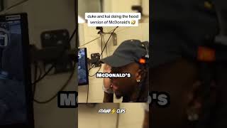 Kai Cenat and Duke Dennis work at McDonalds for a day kaicenat dukedennis clips shortsfeed yt [upl. by Weatherley]