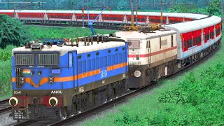 WAG7 RESCUE WAP7 LHB EXPRESS TRAIN  BUMPY RAILROAD Train Simulator  Railworks  NTG GAMING [upl. by Celina]