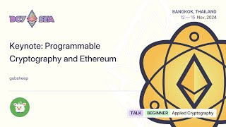 Keynote Programmable Cryptography and Ethereum [upl. by Starkey]