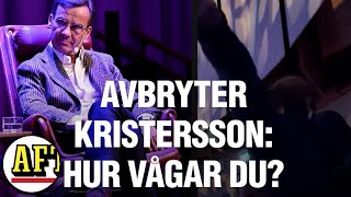 Ulf Kristersson avbryts av demonstranter i Lund ”Hur vågar du” [upl. by Berton]