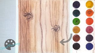 Wood texture with watercolors how to paint wood [upl. by Emmer]