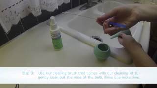 How To Use and Clean Your BoogieBulb Baby Nasal Aspirator [upl. by Arakaj]