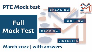 New PTE Full Mock Test 7  April 2022 with Answers  Milestone Study  PTE NAATI IELTS English [upl. by Segalman]