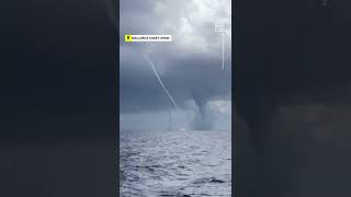 4 Waterspouts Off Mallorcas Coast Caught on Camera [upl. by Ranique603]