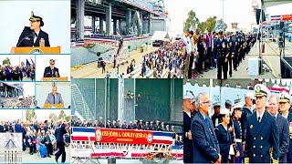 Commissioning of USS John L Canley  Navy Expeditionary Sea Base [upl. by Ecinert]