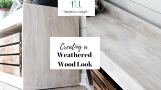 HOW TO CREATE A WEATHERED WOOD or WHITE WASH LOOK on a laminate surface or a smooth surface [upl. by Dnalwor878]