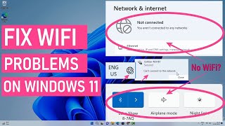 How To Fix Wifi  Network Not Working Windows 11 Windows 10 Connection Problem Fix WiFi Issues [upl. by Hilten]