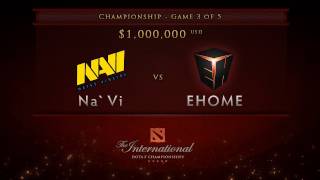 EHOME vs NaVi  Game 3 Championship Finals  Dota 2 International  Chinese Commentary [upl. by Llenrev]