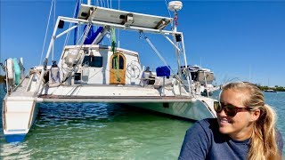 Our Catamaran Is Our Home  Our Catamaran Boat Tour [upl. by Ateekram723]