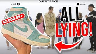 These Sneakerheads Wont Stop LYING  Outfit Ranking By Price [upl. by Reiss26]