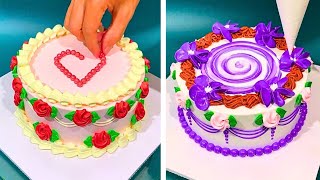 most amazing cake decorating tutorials 229 most satisfying cake decorating ideas [upl. by Ahsinra]