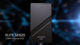 ADATA ELITE SE920 USB4 External SSD [upl. by Baxy536]