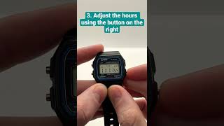 How to set the time on a Casio F91W Watch  Set Time on Casio Watch with three Buttons casio [upl. by Jaela]