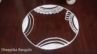 Very easy New Year 2024 kolam Rangoli Design  Sankranthi muggulu art newyear rangoli [upl. by Meeks]