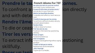 French Idioms for TEF exam Niveau Avancee frenchlanguage learnfrench tefcanada tcfq [upl. by Anders]