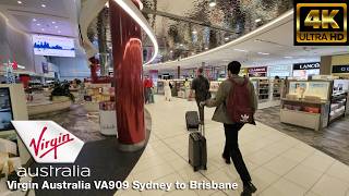 🛬 Virgin Australia VA909 Sydney to Brisbane 🇦🇺 Experience🛬4k [upl. by Hadihahs]