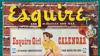 Esquire Holiday Issue Jan 1951  Esquire Calendar Girl Flick Through [upl. by Godred]