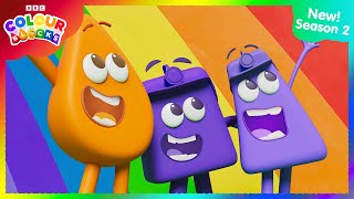 Colouring a Rainbow  FULL EPISODE  S2 E4  Kids Learn Colours  Colourblocks [upl. by Toffey]