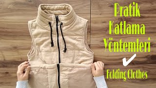 Pratik Kıyafet Katlama Yöntemleri 👗  Practical Garment Folding Methods [upl. by Ttessil]