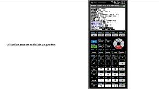 Wisselen tussen radialen en graden TI84 Plus CET [upl. by Zorana729]