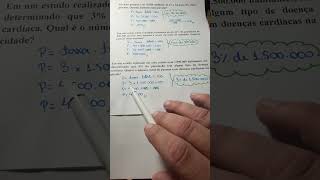 Exercícios Resolvidos de Porcentagem em Bioestatística estatistica matemática [upl. by Nadoj]