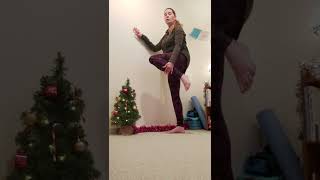 SharonKilgour Yoga 12 Days of Christmas Yoga Day 9 Ladies Dancing [upl. by Enaasiali]