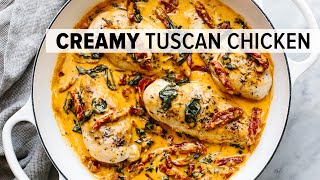 This CREAMY TUSCAN CHICKEN is a wowworthy dinner recipe with Mediterranean flair [upl. by Lleddaw]