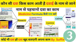 कौन सी medicine किस काम में आती है learn medicine by suffix Kaun medicine kis kaam aati hai Part 3 [upl. by Einnob688]