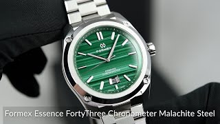 Formex Essence FortyThree Chronometer Malachite Steel [upl. by Aika]