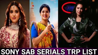 Sony Sab Serials TRP List Week 44 [upl. by Goodrow]