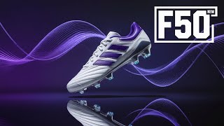 UNBOXING amp TESTING Messi F50 Elite Firm Ground Boots Cloud White  Core Black  Purple ASMR 4K 🖤💜🤍 [upl. by Lussi]