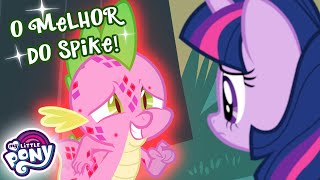 My Little Pony em português 🦄  A Amizade é Mágica O MELHOR do Spike  15 Horas [upl. by Kloman]